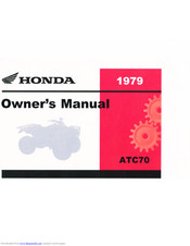 Honda ATC70 1979 Owner's Manual