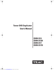 Teac DVW-D17 User Manual