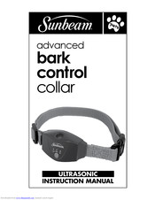 Sunbeam advanced bark control collar Instruction Manual