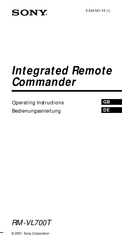 Sony RM-VL700T Operating Instructions Manual