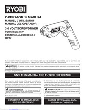 Ryobi HP37 Operator's Manual