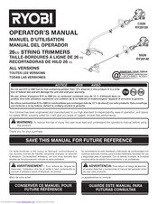 Ryobi SS26 RY28140 Operator's Manual