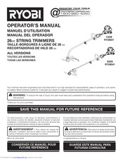 Ryobi RY28021 Operator's Manual