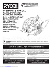 Ryobi CSB123 Operator's Manual