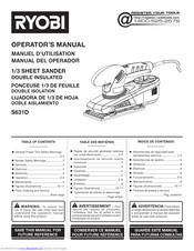 Ryobi S631D Operator's Manual