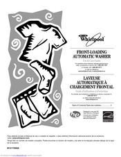 Whirlpool FRONT-LOADINGAUTOMATIC WASHER Use & Care Manual