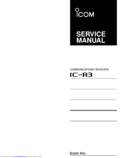 Icom COMMUNICATIONS RECEIVER IC-R3 Service Manual
