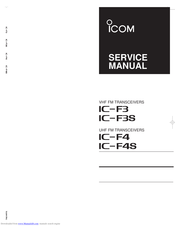 Icom IC-F4S Service Manual