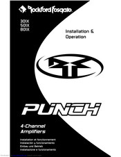 Rockford Fosgate PUNCH 801X Installation & Operation Manual