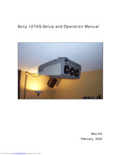 Sony 1270Q CRT Setup And Operation Manual