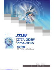 MSi Z77A-GD55 series Manual