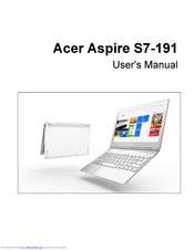 Acer Aspire S7-191 User Manual