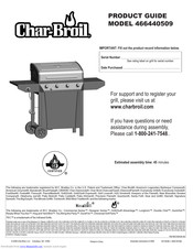 Char-Broil 466440509 Product Manual