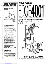 Proform EDGE 4001 User Manual