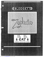Blodgett Zephaire FA-102 Manual