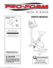 Pro-Form 920SEKG User Manual