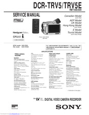 Sony Handycam Vision DCR-TRV5E Service Manual