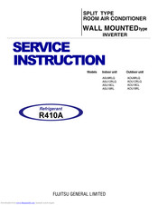 Fujitsu Halcyon AOU9RLQ Service Instructions Manual
