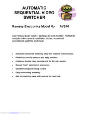 Ramsey Electronics AVS10 Instruction Manual