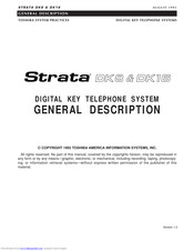Toshiba Strata DK8 General Description Manual