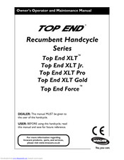 Invacare Top End XLT Pro Owner's Operator And Maintenance Manual