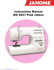 Janome MS 5027 Pink ribbon Instruction Manual