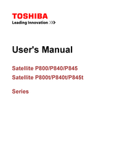 Toshiba Satellite P800t User Manual