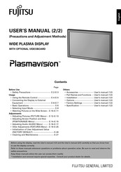Fujitsu Plasmavisioin User Manual