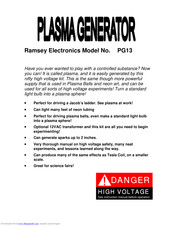 Ramsey Electronics PG13 Instruction Manual