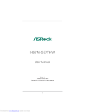 Asrock H67M-GE/THW User Manual