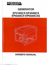 Honda EP45--CX Owner's Manual