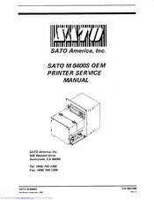 SATO M 8400S Service Manual