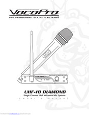 VocoPro UHF-18 Owner's Manual