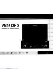 Jensen VM9312HD - DVD Player With LCD Monitor Installating And Operation Manual