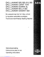 AEG OKO_LAVAMAT BELLA 855 Operating Instructions Manual