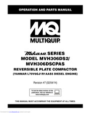 Multiquip Mikasa Series MVH306dsCpas Operation And Parts Manual