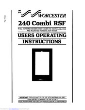 Worcester 240 Combi RSF User Operating Instructions