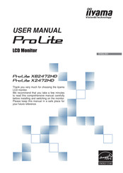 IIYAMA ProLite E2472HDD User Manual