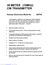 Ramsey Electronics QRP30 Instruction Manual