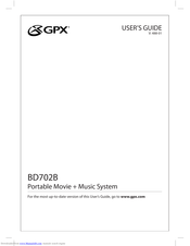 GPX BD702B User Manual