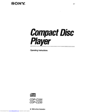 Sony CDP-C335 Operating Instructions Manual