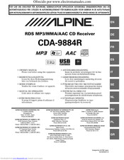 Alpine CDA-9884R Manual De Operación