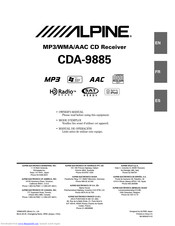 Alpine CDA-9885 Operating Instructions Manual