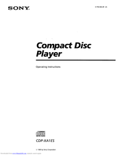 Sony CDP-XA1ES Operating Instructions Manual