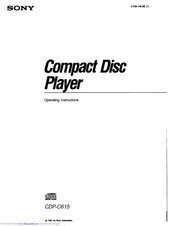Sony CDP-C615 Operating Instructions Manual
