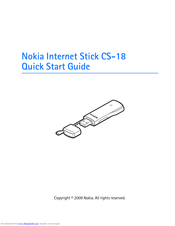 Nokia Internet Stick CS-18 Quick Start Manual