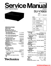 Technics SU-VX800 - service Service Manual
