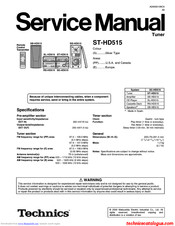 Technics ST-HD515 Service Manual
