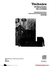 Technics SC-CH505 Operating Instructions Manual