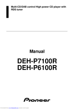 Pioneer DEH-P6100R Manual